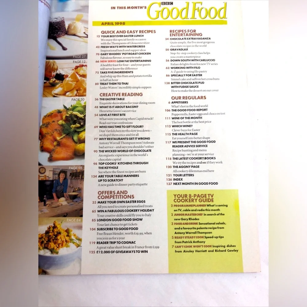 BBC Good Food Magazines Lot of 3 British Food April 1993 April 1998 May 1994